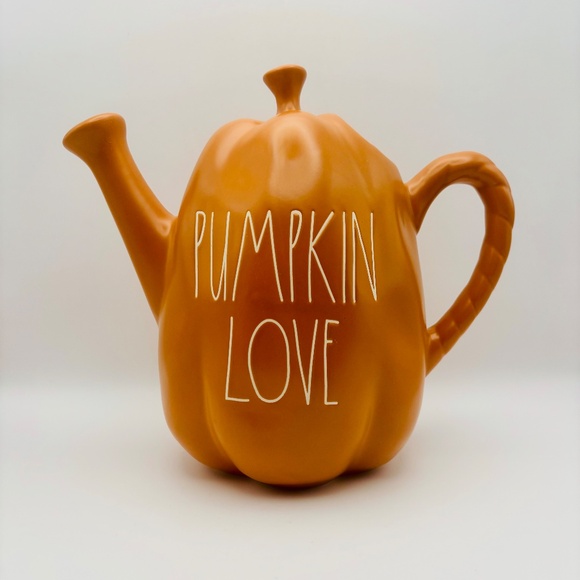 Rae Dunn "Pumpkin Love" Ceramic Watering Can 8.5" - Picture 8 of 13